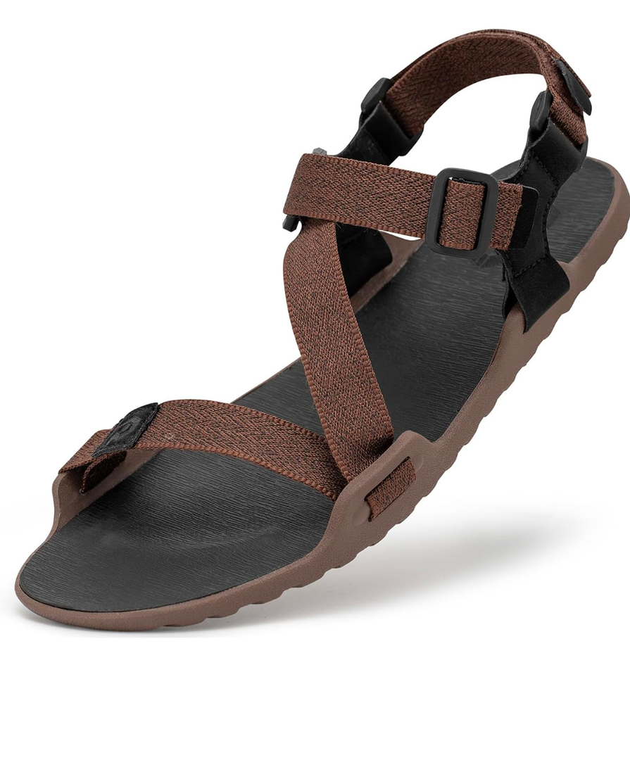 Pulltop Men's Wide Barefoot Sandals - Minimalist | Zero Drop | Ultralight Trail Running Hiking Sandals Adjustable 11.7"