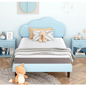 Amazon Basics Memory Foam Mattress, Soft Plush Feel, Breathable, 6 Inch, Twin, White/Grey. 