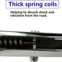 Stainless Steel Straight Spring Loaded Mud Flap Hanger Set 2.5" Bolt Spacing 30" Length with Aluminum Reflective Tapes fit for Semi Trucks, 2 pcs