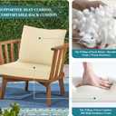 Outdoor Cushions for Patio Furniture, Waterproof Fade and Tear Resistant Deep Seat and Backrest Cushion Set for Chair Couch Swing, 22x22 Inch, Beige, 1 Set
