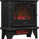 Duraflame DFI-550-22 Freestanding Infrared Quartz Fireplace Stove with Remote Control 1500W, Black