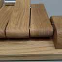 Coat Hooks for Wall, Oak Wood Wall Hooks with 5 Swivel Foldable Arms, 12'' Length Coat Rack Hat Hooks for Bathroom Entryway Bedroom Office Kitchen, Heavy Duty (Natural)