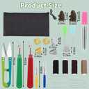 Thimbles for Hand Sewing, Cross Stitch Supplies, Embroidery Thimble, Sashiko Finger Protectors, Quilting Thumb Protector Pads, Includes Thimble, Seam Ripper, Thread and Thread Snips, Etc.