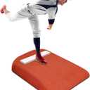 2025 Upgraded Portable Pitching Mound for Baseball, Pitchers Mound Baseball with High Density EVA Bottom and Antifade Turf, 42 x 34 x 5 Inch Youth Pitching Mound