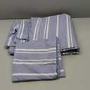 Duvet Cover Full Size Set - Extra Soft Full Duvet Cover 80" x 90" with 2 Pillow Shams - Hotel Luxury, Easy Care & Fade Free with Zipper Closures & Ties - All Season, Comfy & Breathable (Blue Stripes) (44 - Blue Stripes 3 (No Comforter))