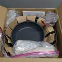 CAROTE Non Stick Frying Pan Skillet Set, Omelet Pan, Healthy Non Toxic Granite Chef Pan, Induction Compatible Egg Frying Pan with HeatResistant Handle, PFOAFree,Black, 8"+10"+12"