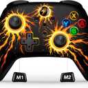 Svetaecho Wireless Switch 2 Controller for Nintendo Switch Controller/Lite/OLED, LED Wired PC Game Joysticks-Wireless iOS/Android Remote, Nintendo Game Accessories Interactive Gaming Figures (Colorful-RGB Fire)