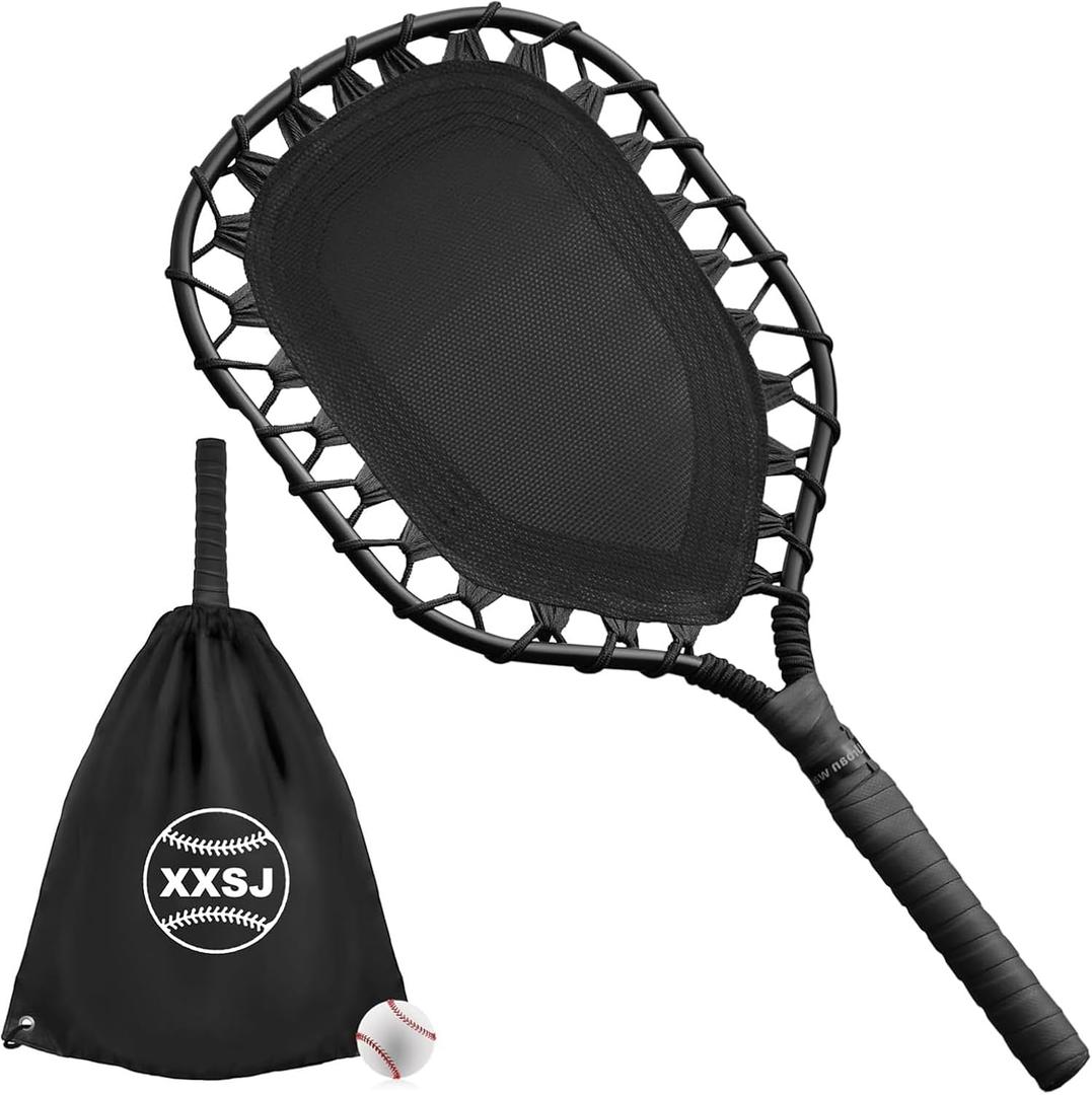Fungo Racket Baseball for Fly Balls: XXSJ Softball Training Equipment for Coaches and Parents - Practice Hitting Grounders Line Drives Pop Flies, 21.65 inches, 18 ounces