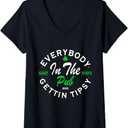 Womens Everybody In The Pub Getting Tipsy St Patricks Day Shamrock T-Shirt, Medium Black