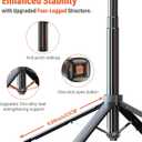 Selfie Stick Phone Tripod - 71 inch Tall Cell Phone Holder with Detachable Wireless Remote and 2 LED Lights for Recording, Video and Picture, Phone Stand for iPhone, Android, Camera & Gopro