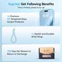 Magnetic for iPhone 17 Pro Max Case, 1X Screen Protector+1X Wrist Strap, Cute Wavy [Compatible with MagSafe][Full Camera Protection] Trendy Matte Women Girly Case for iPhone 17 Pro Max 6.9", Sky Blue