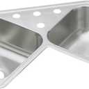 Elkay DE217324 Dayton Equal Double Bowl Stainless Steel Corner Sink