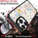 Bouvardia for iPhone 16 Pro Case, Cute Design for Women & Girls, Protective & Aesthetic, Floral Theme - Flowers Blossoming (Gray Bumper)