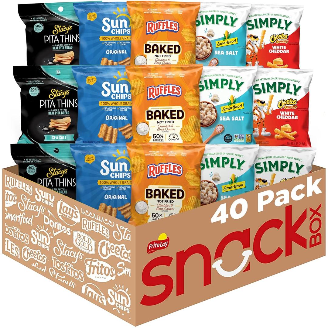 Frito-Lay Ultimate Smart Care Package 2.0, Variety Assortment of Snacks (Pack of 40) (EXP 02/24/26)