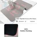 Bath Mat, Bathroom Mat Rugs Super Absorbent Shower Mats Non Slip Quick Dry Thin Rubber Mats for Bathroom Floor Fit Under Door, Shower Rug for Bathtub, Shower, Beige (2'3" x 1'5" (Rectangular), Rectangle Pink-grey)