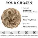 2 x CJL HAIR Large Messy Bun Hair Piece Wavy Curly Scrunchies Synthetic Chignon Ponytail Hair Extensions Thick Updo Hairpieces for Women Sand