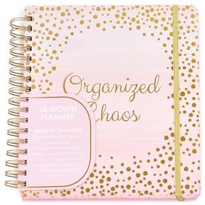 Votum 18 Month Hard Cover Planners/Calendars 10" x 10", January 2026 - June 2027 - Daily, Weekly & Monthly Organizer with Pens, Stickers, Sticky Notes, and a Sturdy Cover - Organized Chaos