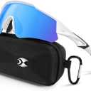 Sports Polarized Sunglasses for Men: Womens Cycling Sun Glasses UV400 Protection Goggles for Baseball Running
