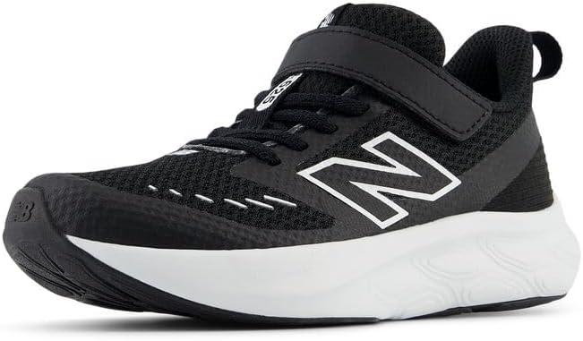 New Balance Kid's Fresh Foam 625 V1 Hook and Loop Running Shoe, Black/White, 11 M Little Kid