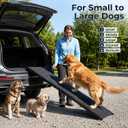 Dog Stairs,62.9" L x 17.3" W Dog Ramp for Small to Large Dogs,Portable Folding Pet Stairs/Steps with Handle,Lightweight Non-Slip Pet Ramp for Car,SUV,Truck,Bed & Couch,Up to 150LBS