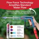 Pocket Hose Arrow, AS SEEN ON TV, Customizable Spray Nozzle from Powerful Jet Stream Cleaning to Gentle Garden Watering, Flow Force Tech, 4 Precision Tips, Rust-Resistant, Non-Slip Grip, Car Wash