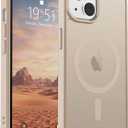 SUPFINE Magnetic for iPhone 14 Case & iPhone 13 Case (Compatible with MagSafe)(Military Grade Drop Protection) Slim Translucent Matte Shockproof Phone Cover,Desert Gold
