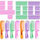 400 Bulk Individually Wrapped Hair Combs Disposable Colorful Hair Combs Bulk for Hotel Shelter Homeless Nursing Home Charity Church