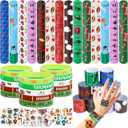 Moncinday 60PCs Football Party Favor Football Slap Bracelet Football Wristband Silicone Bracelet Football Tattoos for Kids Sports Themed Birthday Party Decor