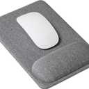 SenseAGE Compact Ergonomic Mouse Pad with Wrist Support, Pain Relief, Non-Slip Base, Optimized Tracking Surface, Lightweight & Portable, Ideal for Office, Home & Travel, 8.9 x 6.1 in (Grey)