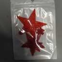 CTEAKOP 6 Pcs Adhesive Star Patches Iron on, Star Iron on Patches, Iron on Rhinestones for Clothing, Hats, Jeans, Dress, Jackets, Bag, Crafts (Red)