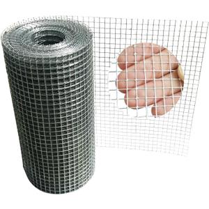 8in X 20ft Hardware Cloth 1/4 Inch 23Gauge, Galvanized Welded Wire Metal Roll, Garden Rabbit Fencing, Snake Fence, Chicken Gopher Racoons Critters Rehab Cage