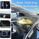 Mini Car Cymbal Air Vent Clip  Universal Car Drum Cymbal Ornament, Fun Musical Car Accessory Gift for Drummers & Music Lovers (Gold)