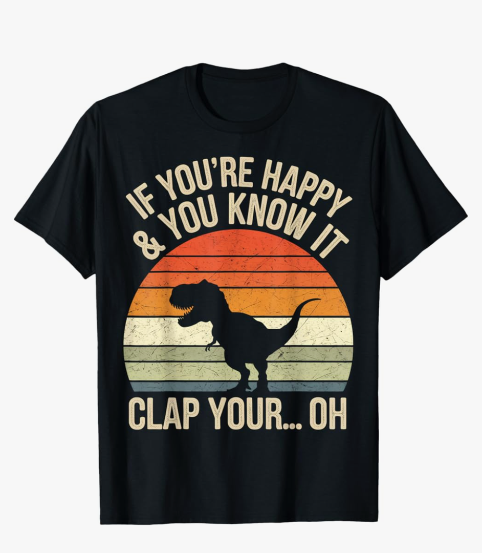 T Rex Dinosaur Meme Funny Dino Gifts for Men Women Boy Kid T-Shirt, Size Kids M