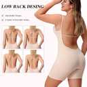 Slimers Backless Shapewear Strapless Bodysuit - Low Back Women Body Shaper : Slimming Built In Bra With Plunge, M
