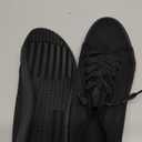 Women Canvas Sneaker Slip On Non Slip Casual Shoes Lace Up Canvas Low Top White Shoes Loafers for Women Fashion Black Sneaker (8.5)