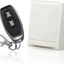 TOPENS HLR01 HomeLink Compatible Universal Receiver with Remote Control Transmitter for Automatic Swing Sliding Gate Opener Garage Door Opener, Security Gate Operator Accessory