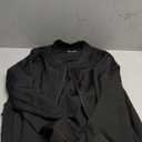 Scrub Jackets for Woman, Zip Front Nurse Jacket, 4-Way Stretch Fabric with Four Pockets,Black, L