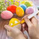 Double Couple 20 PCS White Plastic Eggs for Hunts, Basket Fillers, Gift, Compatible with Egg Decoration Spinner Machine, Life-Size