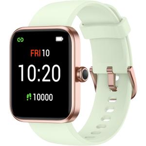 LIVIKEY Smart Watch, Fitness Tracker with Heart Rate Monitor, Blood Oxygen, Sleep Tracking, 41mm Smartwatch Waterproof with Pedometer for Women Men Watch Compatible with Android iOS Phones (Green)