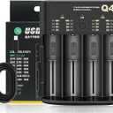 XTAR Dragon VP4L Plus Charger 4-Slots Intelligent Universal Battery Charger Analyzer Tester for 14500 18650 21700 26650 32650 AAA AA C D Batteries 11.1V /3S Battery Pack