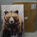 Kunstorner Bear Decor Bear Art Wall Decor Rustic Woodland Bears Paintings Canvas Decor for Bedroom and Living Room (16"X24"X1 Panel)