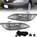 Fog Lights Compatible With 2002-2004 Camry/2005-2008 Corolla/2002-2003 Solara Front Bumper Driving Lights Halogen Bulb with Switch and Harness 1 Pair of Fog Lights