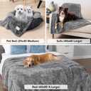 PetAmi Dog Blanket for Small Medium Dogs Grey, Fluffy Soft Puppy Blanket, Sherpa Fleece Cat Blanket for Kitten Doggie, Calming Pet Blanket Throw for Couch Sofa Bed Washable, Medium 29x40