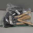 Umite Chef Kitchen Cooking Utensils Set, 33 pcs Non-Stick Silicone Cooking Kitchen Spatula Set with Holder, Wooden Handle Silicone Kitchen Gadgets Utensil Set (Black)