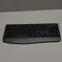 EDJO Wireless Keyboard, 2.4G Ergonomic Full Size Wireless Computer Keyboard with Wrist Rest for Windows, Mac OS Desktop/Laptop/PC Gray