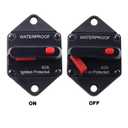 40Amp Circuit Breaker,12V-48V DC Waterproof with Manual Reset for Auto Truck RV Marine Electric Trolling Motors, Panel Mount