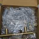 goldenwarm 25 Pack Gold Cabinet Handles Brushed Brass Drawer Pulls Gold Cabinet Pulls 3 inch Kitchen Door Handles and Knobs Bathroom Bedroom Furniture Knobs Stainless Steel (3in Hole Centers)