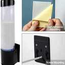 Cup Dispenser, Water Cooler Pull Type Cup Holder Fits 5oz - 7oz Cone or Flat Bottom Cups, Paste or Screw Plate Wall Mount, 15" Tube Length Black