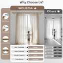 Warm Gold Double Curtain Rod, Brass Extra Long Dual Curtain Rods for Windows 72 to 144 Inch, 1 Inch Adjustable Heavy Duty Spliced Double Rod, Pro-Plating Process, Aluminium Finials