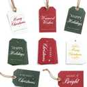 3 x Beautiful Christmas Gift Tags - 48-Pack Holiday Labels with 16.4ft Jute Twine, 8 Unique Designs Double-Sided with to/from Area, Paper Tags for Wrapping, DIY, Holiday Presents & Xmas Decorations
